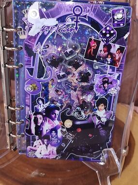New! A6 Size Prince Purple Rain Acrylic Shaker Photo Notebook